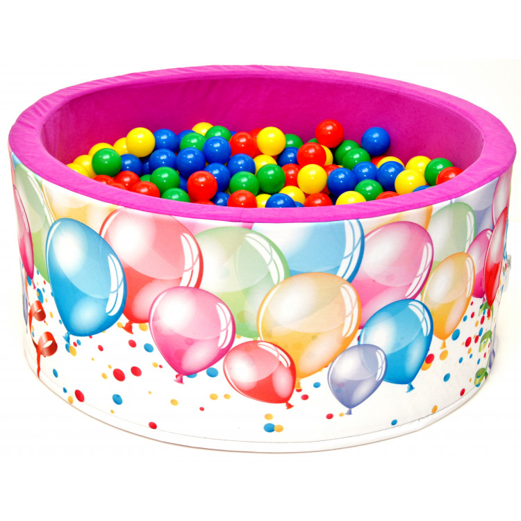 Suchý bazén s loptičkami Welox fun - balóny, ružový