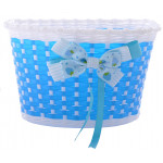 Detský plastový košík s mašľou HL-BS02-6 – modro biely