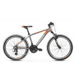 Detský bicykel KROSS 24 Level JR 2.0 Grafitovo-oranžový lesklý