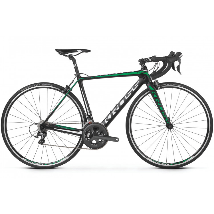 Cestný bicykel Kross 28 Vento 6.0 L Čierno-zelený matný