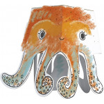 3D omaľovánka morské zvieratko Chobotnica