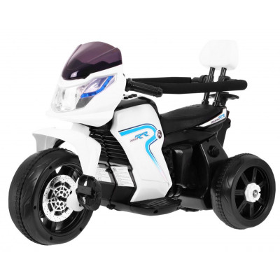 Elektrická motorka s ovládaciou tyčou - biela