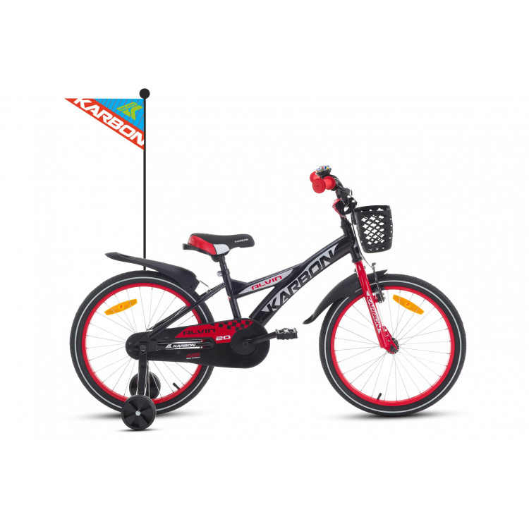 Detský bicykel 20 Karbon Alvin Čierno-červený