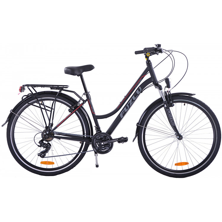 Trekingový bicykel 28 Fuzlu Core Dámsky 17" Čierno-červený
