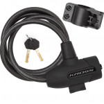 Zámok na bicykel - Špirálový Zámok S Kľúčom KROSS KZK-110L 10x1800mm + Kľučka