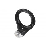 Zámok na bicykel - Čierny Špirálový Zámok TonyOn TY560 10x1200mm