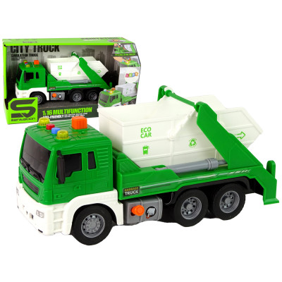 Smetiarske auto 1:16, trecí pohon – zelená