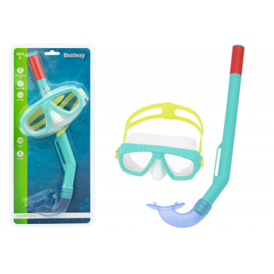 Bestway potápačská maska ​​so šnorchlom - zelená 24018