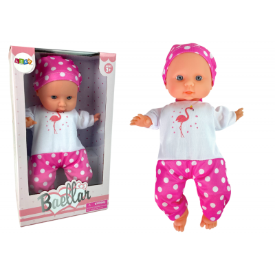 Bábika v ružovom pyžamku 30 cm