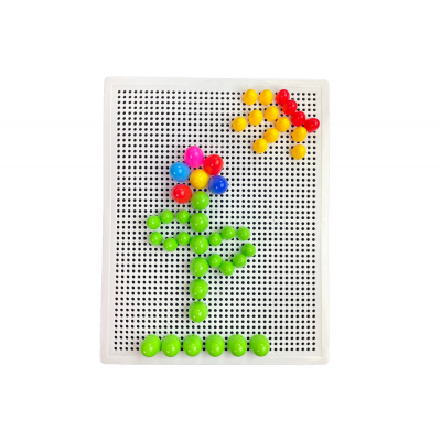 Kreatívne puzzle – farebné špendlíky 192 prvkov