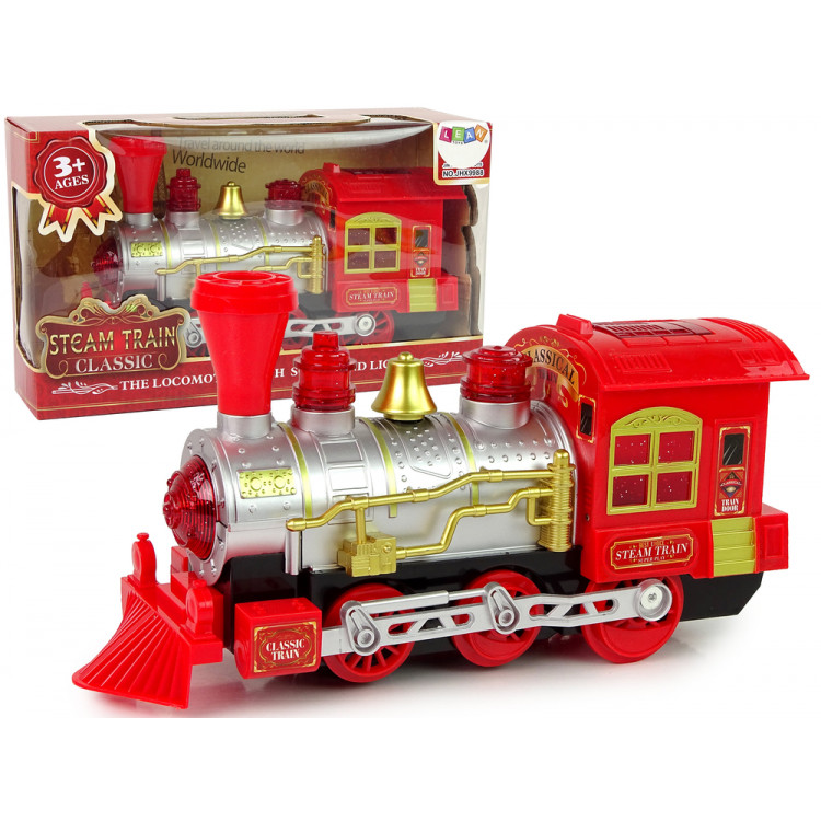 Vianočná červená lokomotíva