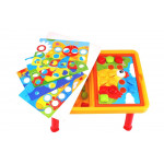 Herný vzdelávací stolík - puzzle, mozaika 2v1 farebná 