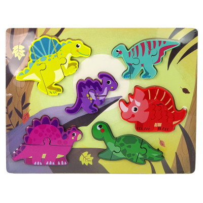 Drevené puzzle - Dinosaury