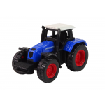 Modrý traktor s cisternou + Ohrada s kravičkou 1:64