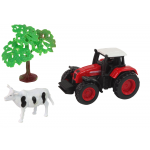 Súprava Traktora s vlečkou a kravičkou 1:64
