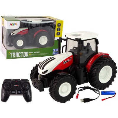 Traktor na diaľkové ovládanie 1:24 – červeno-biely