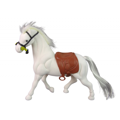 Figúrka Bieleho koníka s hnedým sedlom