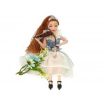 Bábika Emily s husľami a kvetmi