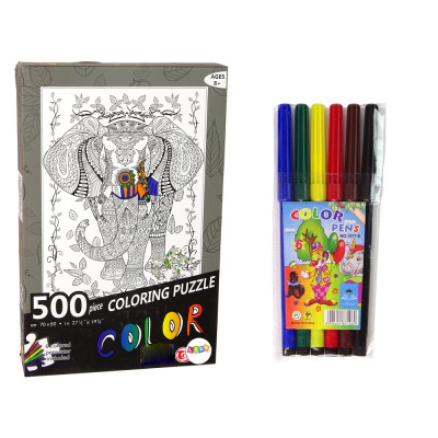 Farebné puzzle 500 kusov - Slon