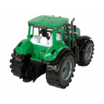 Zelený traktor s červenou vlečkou – trecí pohon
