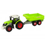 Traktor s vlečkou na demontáž - zelený