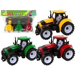 Súprava traktorov - 3 farebné kusy