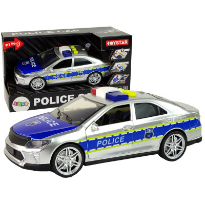 Policajné auto 1:14 Trecí pohon - strieborné