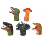Prstové bábky Dinosaury farebné 5 kusov