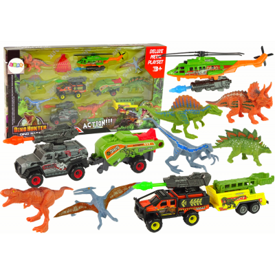 Súprava terénnych vozidiel - 6 Dinosaurov