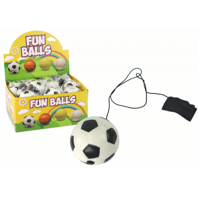 Futbalová lopta na gumičke – biela 6cm