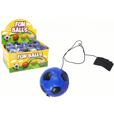 Futbalová lopta na gumičke – modrá 6cm