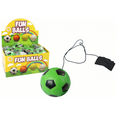 Futbalová lopta na gumičke – zelená 6cm