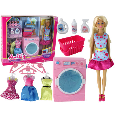 Bábika Anlily – s práčkou a doplnkami na pranie