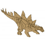 Drevené 3D puzzle - Stegosaurus 41 prvkov