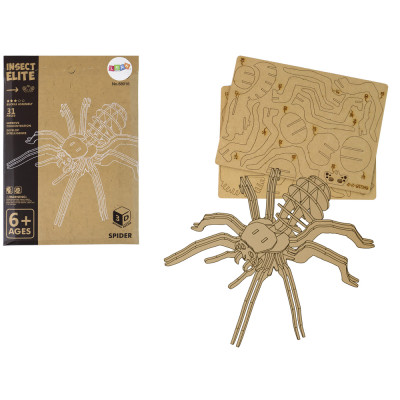 Drevené 3D puzzle - Pavúk 31 prvkov