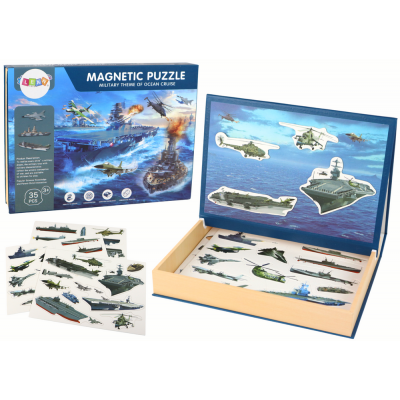 Sada edukačných magnetických puzzle – vojenské lode