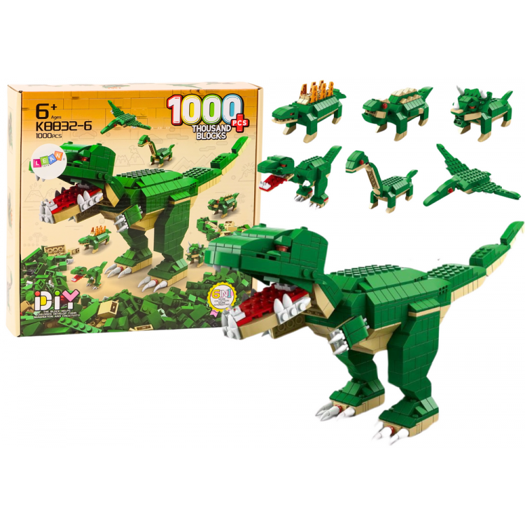 Stavebnica Dinosaurus 6v1 - 1000 kusov