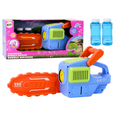 Stroj na bubliny - Reťazová píla, modrá