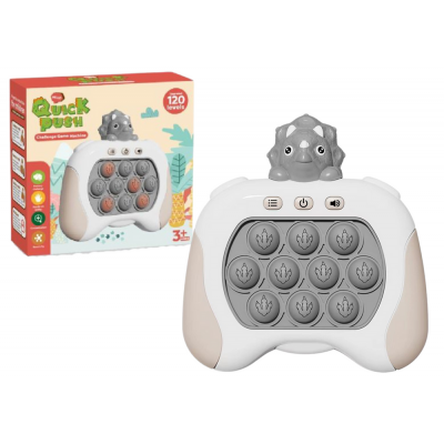 Senzorická hra Pop It – sivý dinosaurus