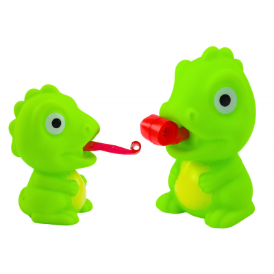 Gumový dinosaurus so zaťahovacím jazykom 8cm - zelený