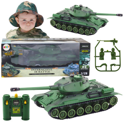 RC Vojenský tank 1:28, rotačná veža – zelená