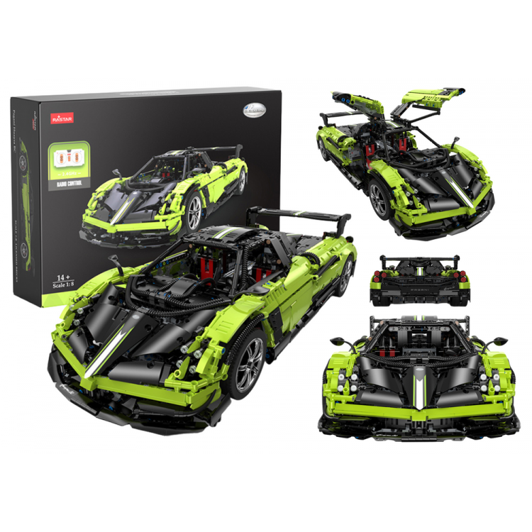 Stavebnica RC Auto Pagani Huyara BC Rastar 1:8 zelená - 2896 kusov
