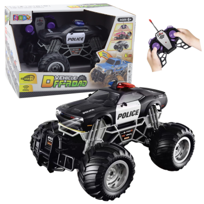 RC Terénne policajné auto, diaľkové ovládanie