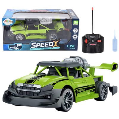 RC Auto s efektom dymu 1:20, zelená