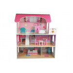 Drevený dvojposchodový domček pre bábiky