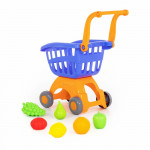 Nákupný vozík s ovocím žlto červený 