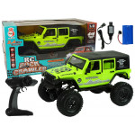 Terénne auto Rock Crawler na diaľkové ovládanie 4x4 2,4GH 1:8 zelené RTR