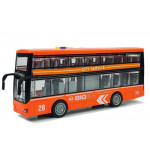 Poschodový autobus so zvukmi a svetlami oranžový