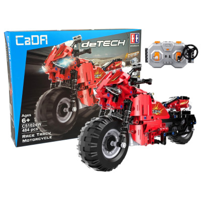 Stavebnica CADA motocykel diaľkovo ovládaný 2.4G - 484 kusov