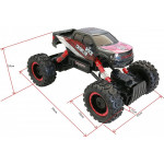 Rock Crawler 4WD 1:14 Čierna - červená